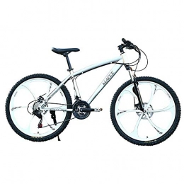 Mountain Bike für Männer 26inch Carbon Steel Mountainbike 24-Gang-Fahrrad-voll MTB Federung - Simple Style,Silber