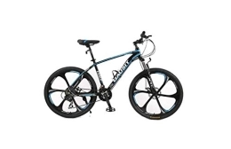 Generic Fahrräder Mountain Bike, Mountainbike Unisex Hardtail Mountainbike 24 / 27 / 30 Geschwindigkeiten 26 Zoll 6-Speichen-Räder Aluminiumrahmen-Fahrrad mit Scheibenbremsen und Federgabel, blau, 24-Ga