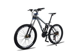 Generic  Mountain Bike, Mountainbike Unisex-Mountainbike, 26-Zoll-Aluminiumlegierungsrahmen, 24 / 27-Gang-MTB-Fahrrad mit Doppelfederung und Doppelscheibenbremse, schwarz, 27-Gang