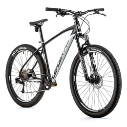 Leaderfox Fahrräder Mountainbike 27, 5 Zoll Leader Fox Sonora 2023 schwarz matt weiß 8 V Rahmen 20 Zoll (Größe Erwachsene 180 bis 188 cm)