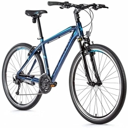 Leaderfox Fahrräder Mountainbike 28 Leader Fox Toscana 2021 Herren Blau 9 V Shimano Rahmen 22, 5 Zoll (Erwachsenengröße 185 cm bis 193 cm)
