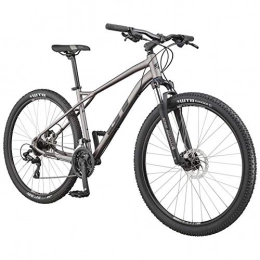 GT Bicycles Fahrräder Mountainbike 650B Hardtail MTB GT Aggressor Expert 2020 27, 5 Zoll 21Gang Fahrrad (Silber, 46 cm)
