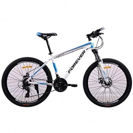 WYLZLIY-Home Fahrräder Mountainbike Mountain Trail Bike MTB 26" 24 Geschwindigkeiten Unisex MTB Bike Leichte Aluminium Rahmen Federung vorne Doppelscheibenbremse Fahrrad Bike Mountainbike Fahrrad ( Color : White )