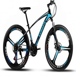 CDPC Fahrräder Mountainbike, Rennrad 21 / 24 / 27 Geschwindigkeit Scheibenbremse, Erwachsene Mountainbike Rennrad Outdoor Sport Fahrrad Rutschfestes Fahrrad (Color : Blue, Size : 24 Zoll 26 Zoll)
