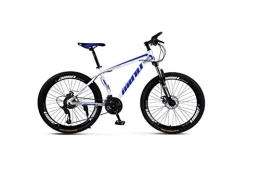 Generic Mountainbike Mountainbike Unisex Hardtail Mountainbike MTB-Bike aus kohlenstoffhaltigem Stahlrahmen 26-Zoll-Mountainbike 21 / 24 / 27 / 30 Geschwindigkeiten mit Scheibenbremsen und Federgabel, blau, 21-Fach