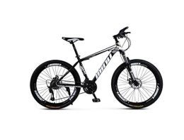 Generic Fahrräder Mountainbike Unisex Hardtail Mountainbike MTB-Bike aus kohlenstoffhaltigem Stahlrahmen 26-Zoll-Mountainbike 21 / 24 / 27 / 30 Geschwindigkeiten mit Scheibenbremsen und Federgabel, schwarz, 30-Fach