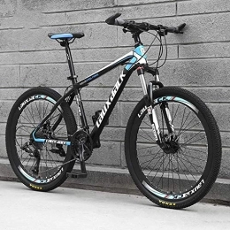 Relaxbx Fahrräder Mountainbikes Fahrräder 21 Geschwindigkeiten Leichter Carbon Stahlrahmen Rennrad Scheibenbremse Speichenrad, Blau, 26 Zoll