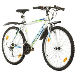 Multibrand Distribution Fahrräder Multibrand PROBIKE 26 Zoll Mountainbike Shimano 18 Gang, Herren-Fahrrad & Jungen-Fahrrad, Schutzbleche, geeignet ab 165-183 cm (Weiß+Kotflügel)