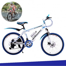 MUYINGASD Junge Mountain Cross Country Sport Fahrrad Aluminium Doppelscheibenbremse Geschwindigkeit Fahrrad Student Fahrrad 20, 22, 24, 26 Zoll Fahrrad,Blau,20