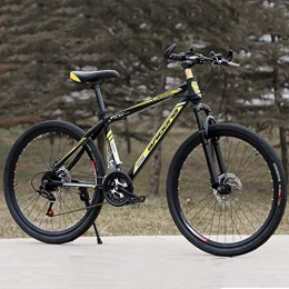 MW Mountainbike MW 26-Zoll-Mountainbikes, High-Carbon Steel Hard Tail Bike, Off-Road-Gebirgsfahrrad Adjustable Seat, High Carbon Stahlrahmen, Doppelstoßdämpfung, Black Yellow