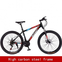 MW Mountainbike MW Fahrrad, Mountainbike, Rennrad, Hard Tail Bike, 26 / 24 Zoll 21 Speed ​​Bike, Carbon Steel Adult Bike, Buntes Fahrrad, Black red, 26 inches