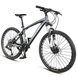 YWARX Mountainbike NENGGE Fahrräder 26 Zoll 36 Gang-Schaltung für Herren Damen, Erwachsenen Unisex Hardtail MTB mit Gabelfederung, Hydraulische Scheibenbremse Mountainbike, Rahmen aus Aluminiumlegierung, Grau