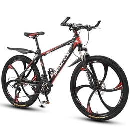 Nerioya Fahrräder Nerioya Mountainbike, MTB-Bike Mit 6 Schneidrädern, Stoßdämpfung / Doppelscheibenbremslast 150Kg, B, 24 inch 21 Speed