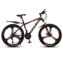 NLRHH Fahrräder NLRHH 26-Zoll-3-Färter-Rad-Mountainbike, hohe Kohlenstoffstahl Outly-Fahrräder mit mechanischen Scheibenbremsen, 24-Gang, geeignet für Höhe 160-180 cm Peng (Color : Black red)