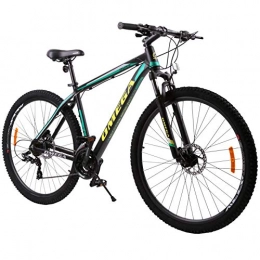 OMEGA BIKES Fahrräder OMEGA BIKES Duke 29 Zoll Mountainbike geeignet ab 185 cm Hydraulisch Scheibenbremse Shimano 21 Gang-Schaltung Gabel-Federung Jungen-Fahrrad & Herren-Fahrrad (grün)