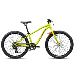 Orbea Fahrräder ORBEA Kinderfahrrad MX 24 Dirt MTB Hardtail 7-Gang 30cm, 24", Neongelb - Rot, L007