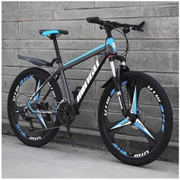 QCLU Fahrräder QCLU 26 Zoll Mountainbike, Scheibenbremsen Hardtail MTB, Trekking Bike Männer Bike-Mädchen-Fahrrad, Fully Mountainbike, 21 Geschwindigkeit, 3 Spoke (Color : Blue, Größe : 21-Speed)