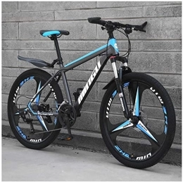 QCLU Fahrräder QCLU 26 Zoll Mountainbike, Scheibenbremsen Hardtail MTB, Trekking Bike Männer Bike-Mädchen-Fahrrad, Fully Mountainbike, 21 Geschwindigkeit, 3 Spoke (Color : Blue, Größe : 24-Speed)