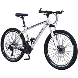 QCLU Fahrräder QCLU 26-Zoll-Mountainbike, Scheibenbremsen Hardtail MTB, Trekking Bike Männer Fahrrad Mädchen Fahrrad, volles Suspension Mountainbike, 30 Geschwindigkeit (Color : White)
