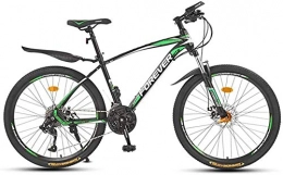 QZ Mountainbike QZ Mountain Bike Front Suspension Hardtail 21 / 24 / 27 / 30 Geschwindigkeit Mechanische Scheibenbremsen Speichen-Rad-Gebirgsfahrrad, Grn, 26-Zoll-27-Gang (Color : Green, Size : 24 inch 30 Speed)