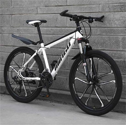 WJSW Mountainbike Reiten Dämpfung Mountainbike, City Road Fahrrad - Dual Suspension Mens MTB (Farbe: Weiß, Größe: 27 Speed)