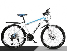 WJSW Mountainbike Reiten Dämpfung Mountainbike, Erwachsene 26-Zoll-Offroad-Stadtfahrrad mit Variabler Geschwindigkeit (Farbe: Weiß, Blau, Größe: 24 Geschwindi