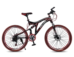 SHUI Fahrräder Rennrad 26 Zoll Mountainbike, Speichenräder 21 Speed Dual Disc Brake Fahrrad red