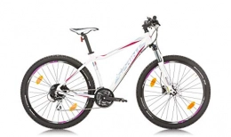Sprint Fahrräder SPRINT APOLON 27, 5 Zoll Fahrrad Mountainbike Damen-Fahrrad Mädchen Shimano Acera 24 Gang (Weiß Blau, 480)