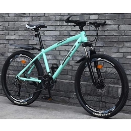  Mountainbike Stilvolle 24-Gang-Mountainbike-Fahrräder, Doppelscheibenbremse Mountainbike Leichter Carbon-Stahlrahmen, Weiß, 26 Zoll
