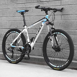  Mountainbike Stilvolle Mountainbikes Fahrräder 24 Geschwindigkeiten Leichter Carbon Stahlrahmen Scheibenbremse Speichenrad 24 / 26Zoll Rennrad Weiß, 24inch