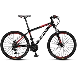  Fahrräder Stilvolles Unisex-Fahrrad-Mountainbike 27-Gang-Vorderradfederung Scheibenbremsen Aluminiumrahmen 26-Zoll-Rad, schwarz