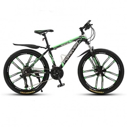 SXXYTCWL Mountainbike SXXYTCWL 21-Fach-Mountainbike-Fahrrad, hohe Kohlenstoffstahl Outoad-Fahrräder, 26-Zoll-Räder, mechanische Scheibenbremsen, Federgabel, 10 Speichenräder, schwarz grün jianyou