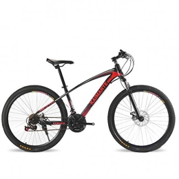 TATANE Adult Mountainbike, Stoßdämpfender Studentenreit Variable Speed ​​Fahrrad, Haupt Carbon Steel Männliches Und Weibliches Fahrrad,Rot,24 inch 27 Speed