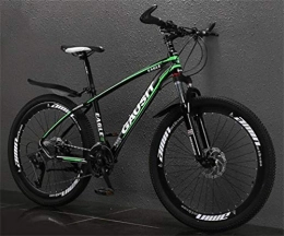 Tbagem-Yjr Mountainbike Tbagem-Yjr 26 Zoll Aluminium-Rahmen MTB Fahrrad, Mountainbike Off-Road Damping City Road-Fahrrad (Color : Dark Green, Size : 27 Speed)