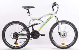 VTT Fahrräder VTT Mountainbike, 24 Zoll, vollgefedert, 18 Gänge, mit Shimano TZ500, Scheibenbremse vorne & Doppelwandige Felgen
