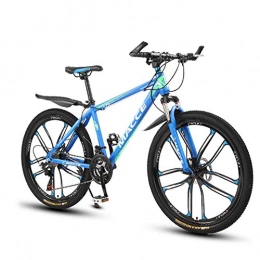 WGXY Mountainbike WGXY Faltbares Mountainbike, Hardtail-Mountainbike aus Kohlenstoffstahl, MTB-Fahrrad mit Speichenrad, Straßenrennen mit doppelter Stoßdämpfung, Blau, 26 inch 21 Speed