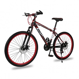WGYAREAM Mountainbike, Bergfahrräder 26" Stoßdämpfende 21 Gängen Ravine Bike MTB Doppelscheibenbremse Vorderachsfederung Stahl-Rahmen (Color : Red)