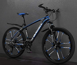 WJSW Mountainbike WJSW 26 Zoll Aluminiumrahmen MTB Fahrrad Mountainbike Für Erwachsene City Road Fahrrad (Farbe: Schwarz blau, Größe: 27 Geschwindigkeit)