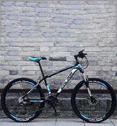 WJSW Mountainbike WJSW 26-Zoll-Mountainbike, Doppelscheibenbremse / Rahmenräder mit hohem Kohlenstoffgehalt, Strand-Schneemobilfahrrad, Aluminiumlegierungsräder, Blau, 24-Gang