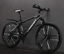 WJSW Mountainbike WJSW 26 Zoll-Rad-Aluminiumlegierungs-Mountainbike, Doppelfederung-Stadtstraßenfahrrad (Farbe: Schwarzweiß, Größe: 24 Geschwindigkeit)