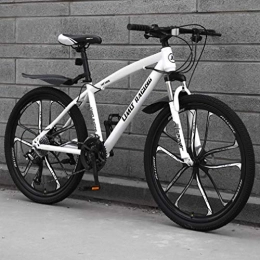 WJSW Mountainbike WJSW Adult Mountainbike, Beach-Fahrrad mit hohem Kohlenstoffstahlrahmen, Offroad-Snowbikes mit Doppelscheibenbremse, integrierte 26-Zoll-Zehnmesser-Mium-Leichtmetallräder