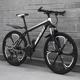 WJSW Fahrräder WJSW Mountainbike für Erwachsene - Offroad-MTB-City-Rennrad mit Variabler Geschwindigkeit (Farbe: Schwarz-Weiß, Größe: 30-Gang)