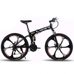 WJSW Fahrräder WJSW Männer und Frauen Sport Freizeit Mountain Bikes, Folding Variable Geschwindigkeit Mens MTB (Farbe: Schwarz, Größe: 27 Speed)