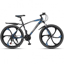 WPW Fahrräder WPW Mountainbikes, Einstellbares 24-Gang-MTB, 26-Zoll-Räder, Doppelscheiben-Bremsrad, 6 Schneidräder (Color : 21-Speed Blue, Größe : 24inches)