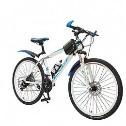 WQFJHKJDS Fahrräder WQFJHKJDS Mountainbikes, Doppelscheibenbremsfahrräder für Studenten und Erwachsene, 21-Gang-Variablengeschwindigkeit Mountainbikes (Color : White, Size : 26 inches)