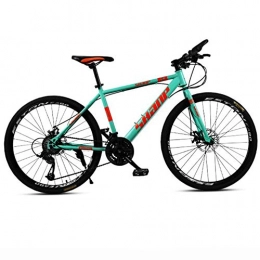 WSJ Fahrräder WSJ Erwachsenen-Mountainbike, 66 cm (26 Zoll), Doppelscheibenbremse, ein Rad, 30 Gänge, Geländefahrrad, für Damen und Herren, Weiß, blau