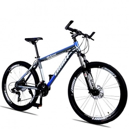 WSJ Fahrräder WSJ Mountainbike, 26 Zoll, Aluminiumlegierung, 27 Gänge, Geländefahrrad für Erwachsene, Mountainbike, Herren und Damen, Blau, blau