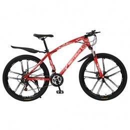 WSZGR Mountainbike WSZGR Dual-scheiben-Bremse Stoßdämpfung Front-aufhängung, MTB Bike, Männer's Und Frauen's Umschalten Mountainbike Red 10 Spoke 26", 21-Gang