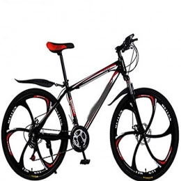 WXXMZY Mountainbike WXXMZY 26 Zoll 21-30 Speed ​​Mountainbike | Männliches Und Weibliches Erwachsenenrad Mountainbike | Doppelscheibenbremse Fahrrad Mountainbike (Color : Black red, Size : 24 inches)