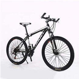WXXMZY Fahrräder WXXMZY Adult Mountainbike / Mountainbike 26 Zoll Stahl Carbon Mountain Offroad Bike High Carbon Stahl Vollfederrahmen Fahrrad (Color : Black, Size : 24speed)